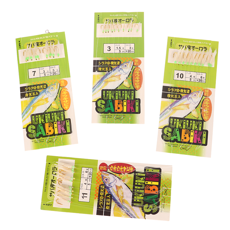 ● 10 ピース/パック白魚皮バイオニックストリングフックア - Fishing Belt のレビューと価格