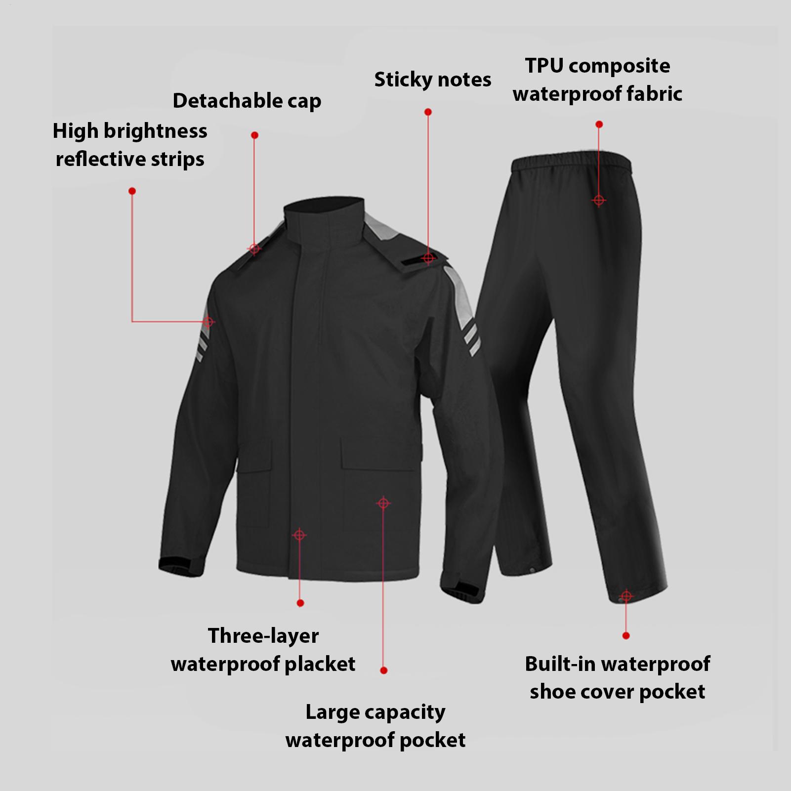 防水レインスーツ男性用通気性保護レインジャケットレインウェア - Fishing Jacket Waterproof のレビューと価格