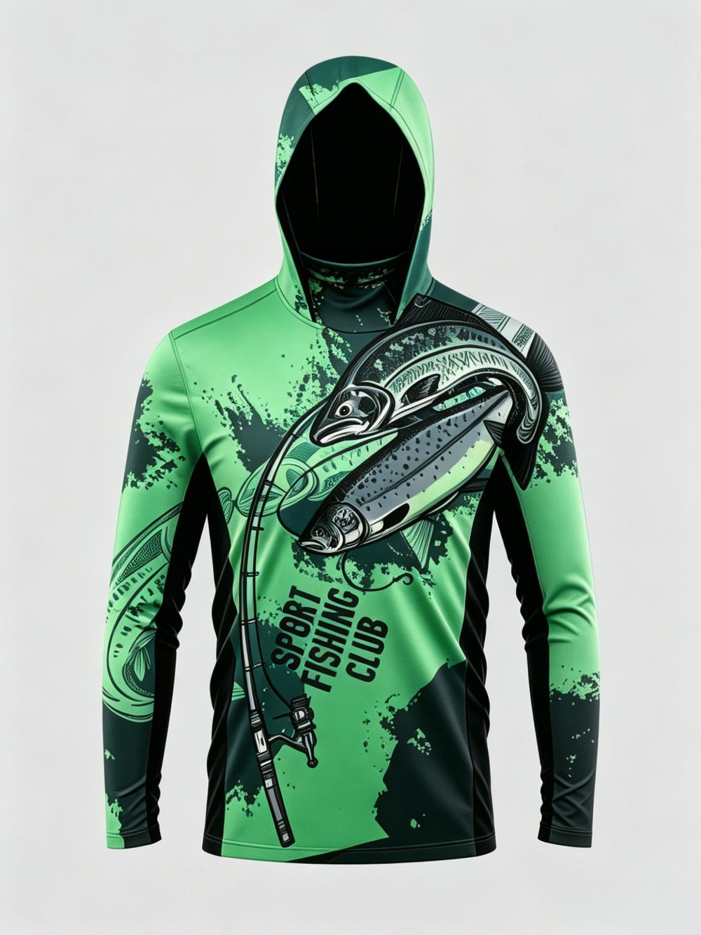 UPF50+ カモフラージュ柄 メンズ 長袖 フィッシングフ - Fishing Hoodie のレビューと価格