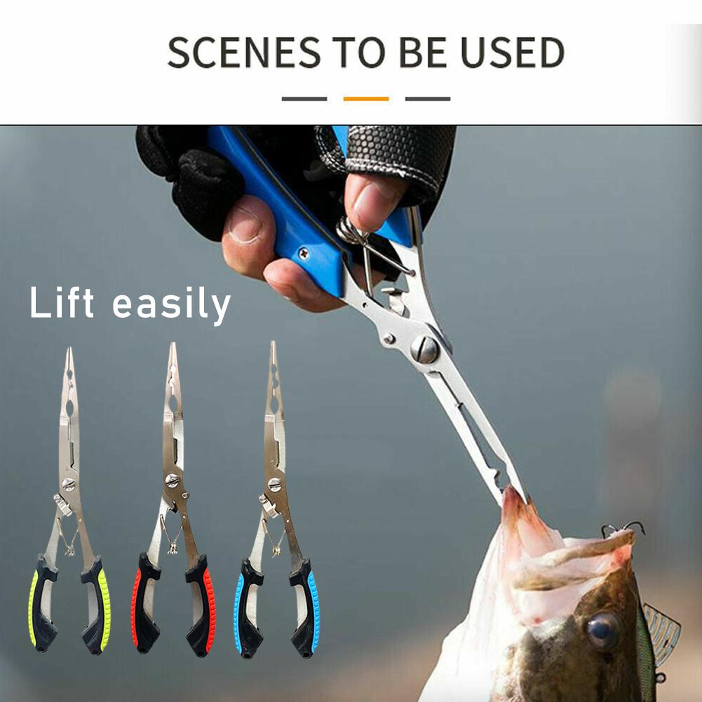 ロングフィッシングプライヤーシザーグリッパーステンレス鋼魚カ - Fishing Belt のレビューと価格