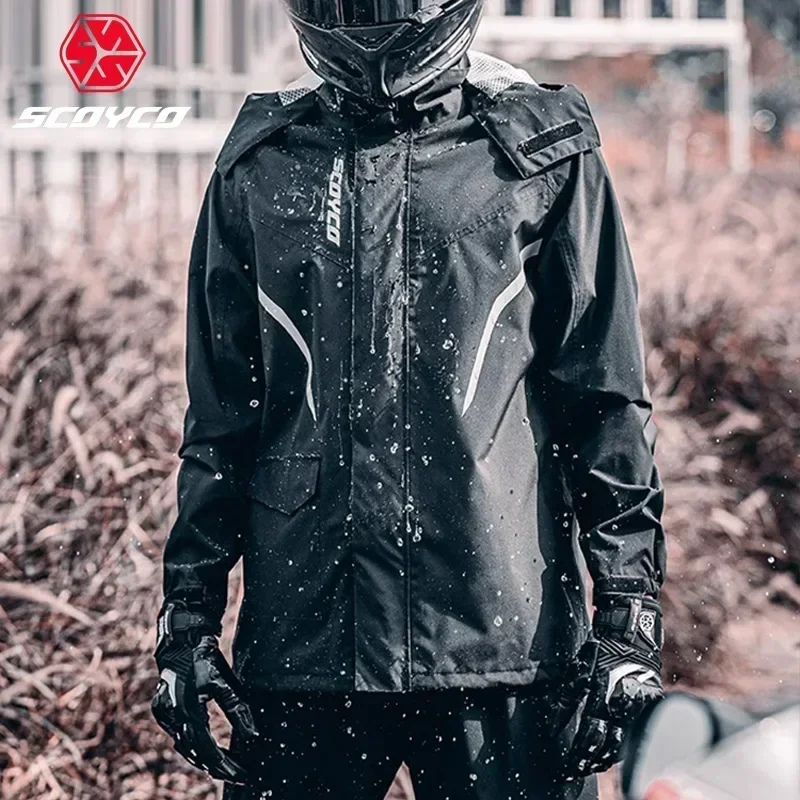 SCOYCO オートバイ用分割レインコートセット 雨風対策ジ - Fishing Rain Suit のレビューと価格