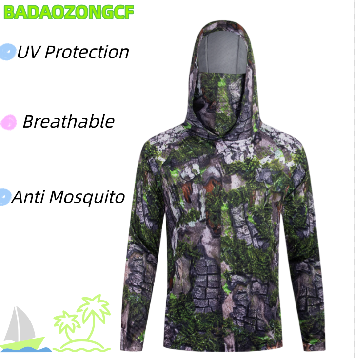 釣り用フード付きシャツ メンズ UVカット 長袖スウェットシ - Fishing Shirt Uv Protection のレビューと価格