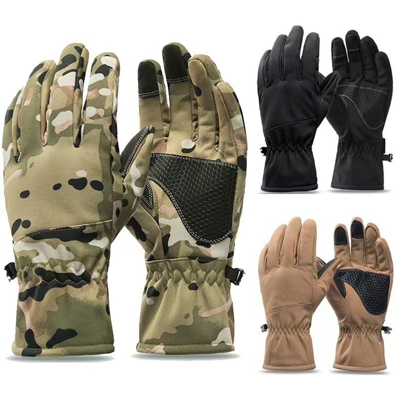 タクティクスアウトドア迷彩狩猟用暖かい滑り止め釣り用手袋防水 - Fishing Gloves のレビューと価格